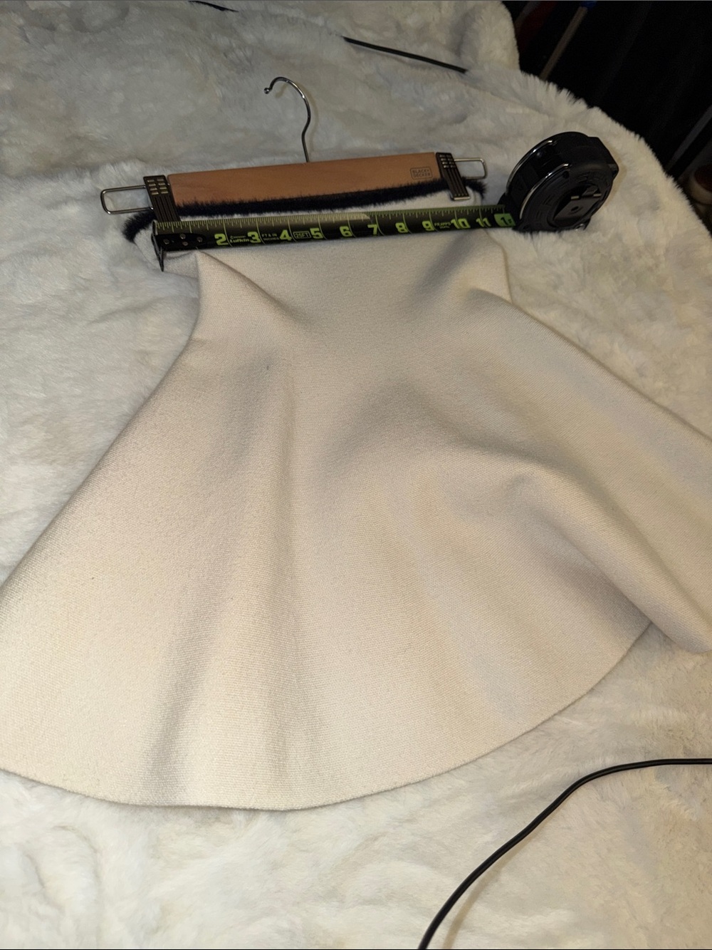 Zara Cream Mini Flared Skirt